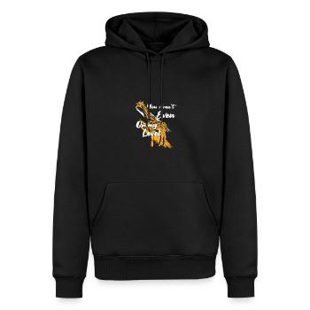 Tu n’es même pas à mon niveau Lunettes de soleil girafe - Sweat à capuche Premium bio Homme - noir - Devant - Nico (187cm)