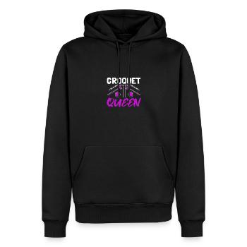 Croquet Queen pour les filles de croquet - Sweat à capuche Premium bio Homme - noir - Devant - Nico (187cm)