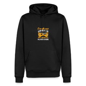Everything's Gonna Be OK The Ukulele Player Is - Männer Premium Bio Hoodie - Schwarz - Vorne - Nico (187cm)