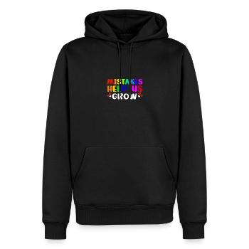 Mistakes Help Us Grow for Educators Teachers - Men’s Premium Organic Hoodie - black - Front - Nico (187cm)