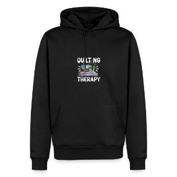 La courtepointe est ma thérapie Quilting Sewing - Sweat à capuche Premium bio Homme - noir - Devant - Nico (187cm)