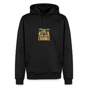 Un numismate n’a jamais peur du changement pour - Sweat à capuche Premium bio Homme - noir - Devant - Nico (187cm)