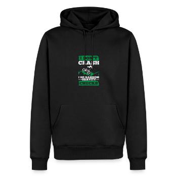 I Don't Crash I Do Random Gravity Checks Mountain - Männer Premium Bio Hoodie - Schwarz - Vorne - Nico (187cm)