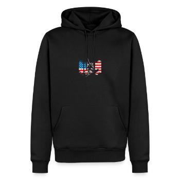 Snowboarding USA Grunge pour snowboarders hommes - Sweat à capuche Premium bio Homme - noir - Devant - Nico (187cm)