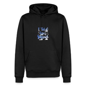 Je t’ai dit neige drôle neige d’hiver pour hommes - Sweat à capuche Premium bio Homme - noir - Devant - Nico (187cm)