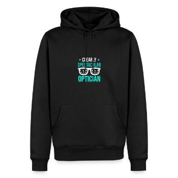 Clearly Spectacular Optician Optiker Augenoptiker - Männer Premium Bio Hoodie - Schwarz - Vorne - Nico (187cm)