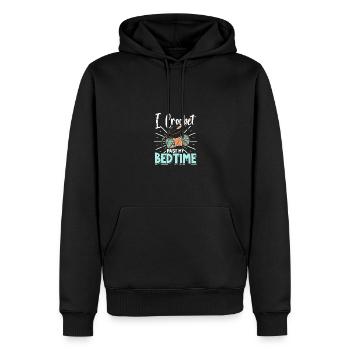 Je Crochet passé mon heure du coucher Crochet tricot - Sweat à capuche Premium bio Homme - noir - Devant - Nico (187cm)