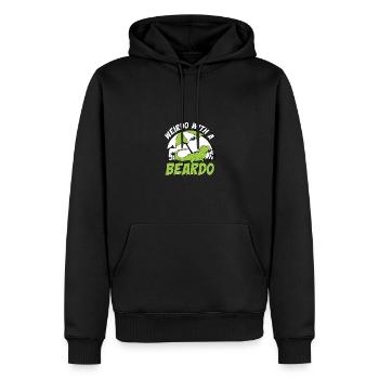 Weirdo avec un animal de compagnie Beardo Lizard Gecko - Sweat à capuche Premium bio Homme - noir - Devant - Nico (187cm)