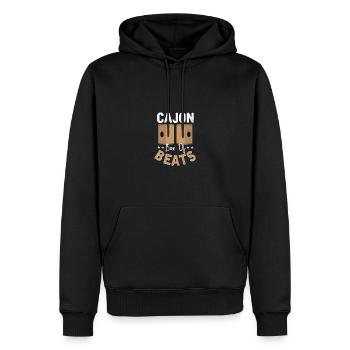 Cajon Boîte De Beats Kachon - Sweat à capuche Premium bio Homme - noir - Devant - Nico (187cm)