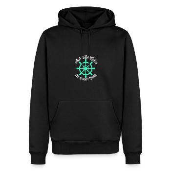 Les chants de la mer réparent tout pour les chanteurs de chants de chants - Sweat à capuche Premium bio Homme - noir - Devant - Nico (187cm)