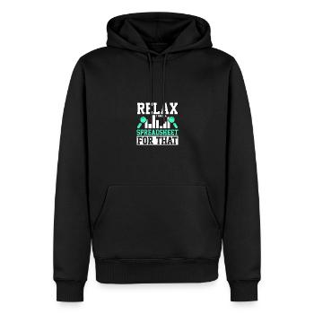 Détendez-vous, j’ai une feuille de calcul pour cela - Sweat à capuche Premium bio Homme - noir - Devant - Nico (187cm)