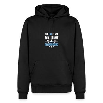 The Sky Is Not My Limit für Piloten - Männer Premium Bio Hoodie - Schwarz - Vorne - Nico (187cm)
