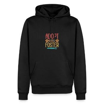 Adopt Rescue Foster Für Tierhalter Tier Retter - Männer Premium Bio Hoodie - Schwarz - Vorne - Nico (187cm)