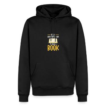 It's A Wonderful Day To Read A Book Lesen - Männer Premium Bio Hoodie - Schwarz - Vorne - Nico (187cm)