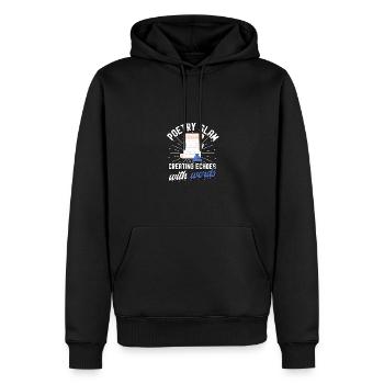 Creating Echoes With Words Schriftsteller - Männer Premium Bio Hoodie - Schwarz - Vorne - Nico (187cm)