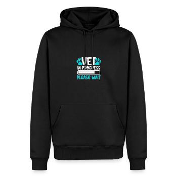 Vétérinaire En Cours, Veuillez Attendre Vétérinaire Vétérinaire - Sweat à capuche Premium bio Homme - noir - Devant - Nico (187cm)