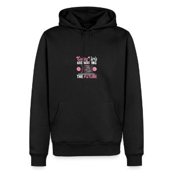 Les filles de codage écrivent l’avenir pour - Sweat à capuche Premium bio Homme - noir - Devant - Nico (187cm)