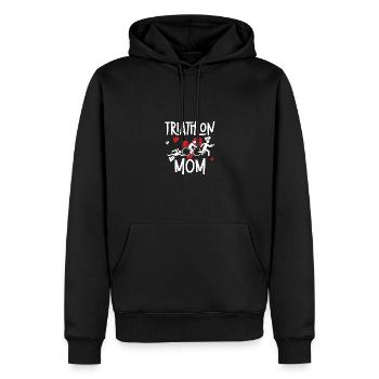 Triathlon Mom für Triathleten - Männer Premium Bio Hoodie - Schwarz - Vorne - Nico (187cm)