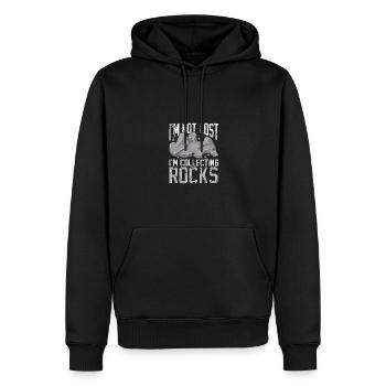 I'm Not Lost I'm Collecting Rocks Geologie für - Männer Premium Bio Hoodie - Schwarz - Vorne - Nico (187cm)