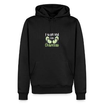 I Survived Las Chanclas Flipflop - Männer Premium Bio Hoodie - Schwarz - Vorne - Nico (187cm)