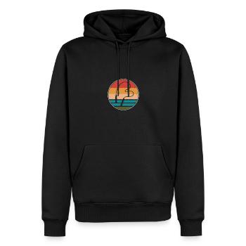 Corde à sauter corde à sauter - Sweat à capuche Premium bio Homme - noir - Devant - Nico (187cm)