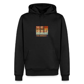 The First 21 Years Are The Hardest 21th Birthday - Men’s Premium Organic Hoodie - black - Front - Nico (187cm)