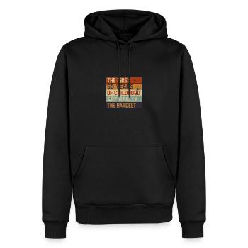 The First 50 Years Are The Hardest 50th Birthday - Men’s Premium Organic Hoodie - black - Front - Nico (187cm)