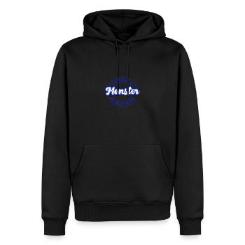 fils j’ai créé un monstre il m’appelle papa père - Sweat à capuche Premium bio Homme - noir - Devant - Nico (187cm)