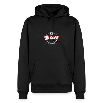 Not Bossy Just Assertive Funny Saying - Men’s Premium Organic Hoodie - black - Front - Nico (187cm)