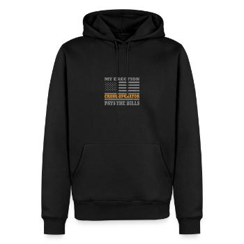 Crane Operator My Erection Pays The Bills Cranes - Männer Premium Bio Hoodie - Schwarz - Vorne - Nico (187cm)
