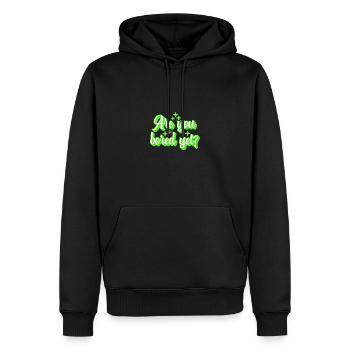 Êtes-vous ennuyé mais rétro - Sweat à capuche Premium bio Homme - noir - Devant - Nico (187cm)