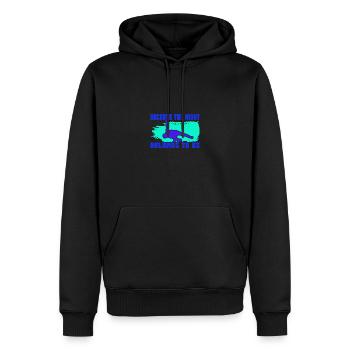 Breakdance BBoy Night nous appartient - Sweat à capuche Premium bio Homme - noir - Devant - Nico (187cm)