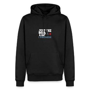 Darts Funny Just the Tip I Promise Darts Player - Männer Premium Bio Hoodie - Schwarz - Vorne - Nico (187cm)