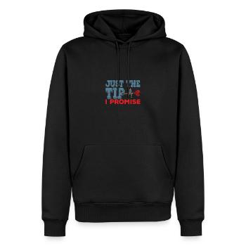 Darts Funny Just the Tip I Promise Darts Player - Männer Premium Bio Hoodie - Schwarz - Vorne - Nico (187cm)