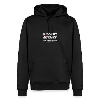 Donut A Day Funny Sugar Doctor Sweets - Männer Premium Bio Hoodie - Schwarz - Vorne - Nico (187cm)