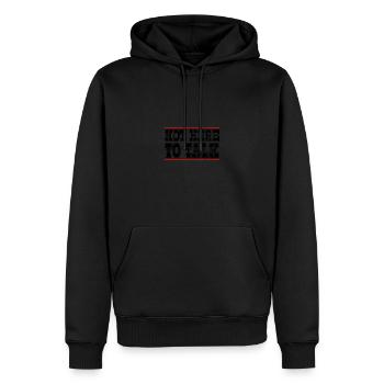 Gym Not Here To Talk Weightlifter Fitness - Männer Premium Bio Hoodie - Schwarz - Vorne - Nico (187cm)