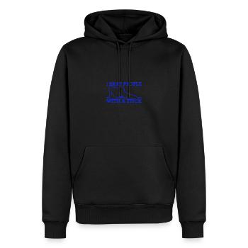 I Beat People With A Stick Billiards Ball Pool - Männer Premium Bio Hoodie - Schwarz - Vorne - Nico (187cm)