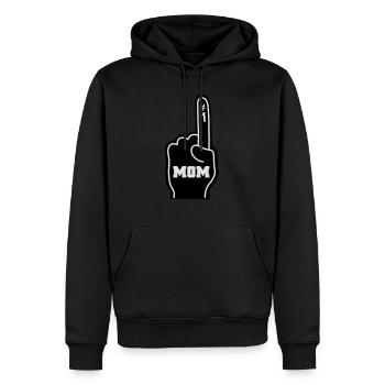 Mutter - Männer Premium Bio Hoodie - Schwarz - Vorne - Nico (187cm)