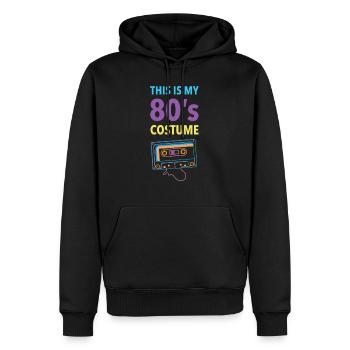 This Is My 80s Costume Retro Vintage Style - Männer Premium Bio Hoodie - Schwarz - Vorne - Nico (187cm)