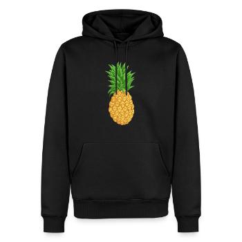 Ananas - Männer Premium Bio Hoodie - Schwarz - Vorne - Nico (187cm)