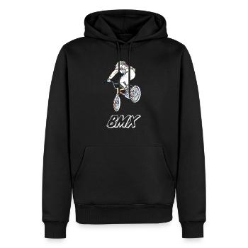 BMX Race Racing Mountainbike Motocross - Männer Premium Bio Hoodie - Schwarz - Vorne - Nico (187cm)