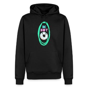 Donut - Männer Premium Bio Hoodie - Schwarz - Vorne - Nico (187cm)