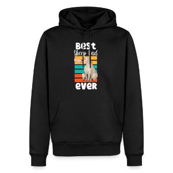Best Sheep Dad Ever - Männer Premium Bio Hoodie - Schwarz - Vorne - Nico (187cm)