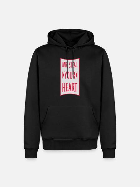 Mr steal your heart - Men’s Premium Organic Hoodie - black