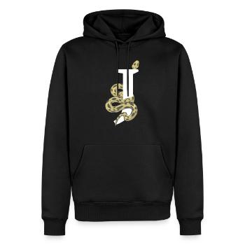 Buchstabe j Schlange - Männer Premium Bio Hoodie - Schwarz - Vorne - Nico (187cm)