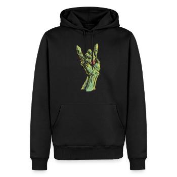 Doomie Fingers - Men’s Premium Organic Hoodie - black - Front - Nico (187cm)