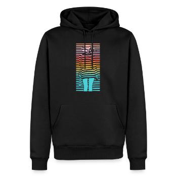 Beautiful female paint fashion colorful woman art - Men’s Premium Organic Hoodie - black - Front - Nico (187cm)