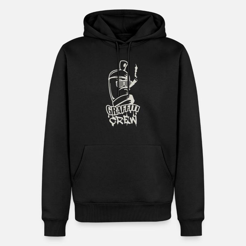 Équipe de graffiti - Sweat à capuche Premium bio Homme - noir