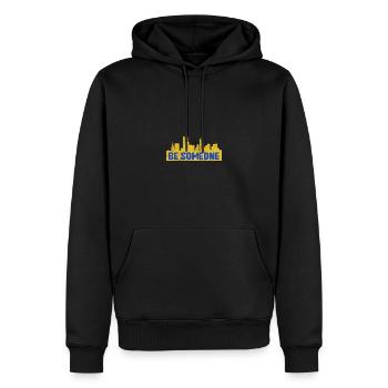 Soyez quelqu’un H-Town Houston Texas - Sweat à capuche Premium bio Homme - noir - Devant - Nico (187cm)