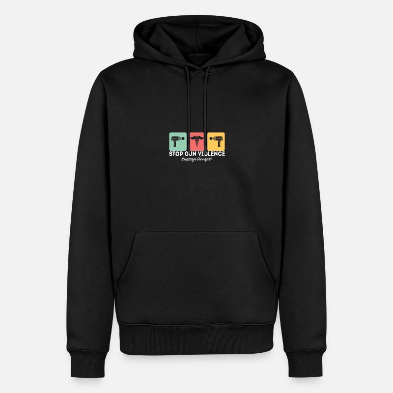 Massothérapeute Stop Gun Violence - Sweat à capuche Premium bio Homme - noir